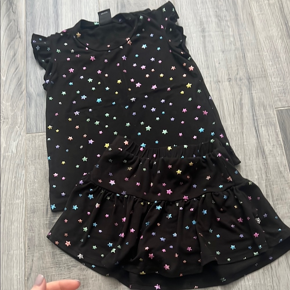 Kids Starry Black Dress Set
